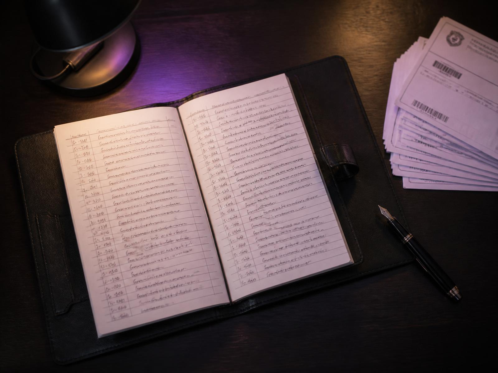 Wax-sealed letter with gold ribbon — problem ledger